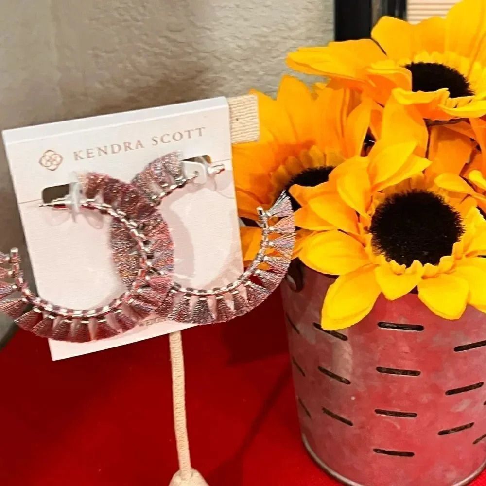 NWT Kendra Scott Purple Eve Hoop Earrings #KSER